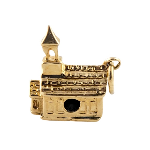 Vintage 14K Yellow Gold Church Charm #13196 - Picture 3 of 6